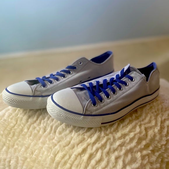 New Converse All Star sneakers; gray/navy blue